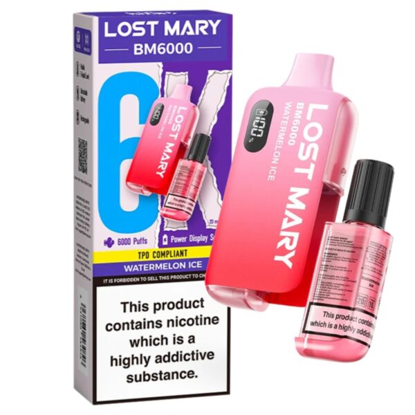 Lost Mary BM6000 – Watermelon Ice (Einweg-Pod-Set) 20MG EINWEG-VAPE-BARS - XMANIA Deutschland 8