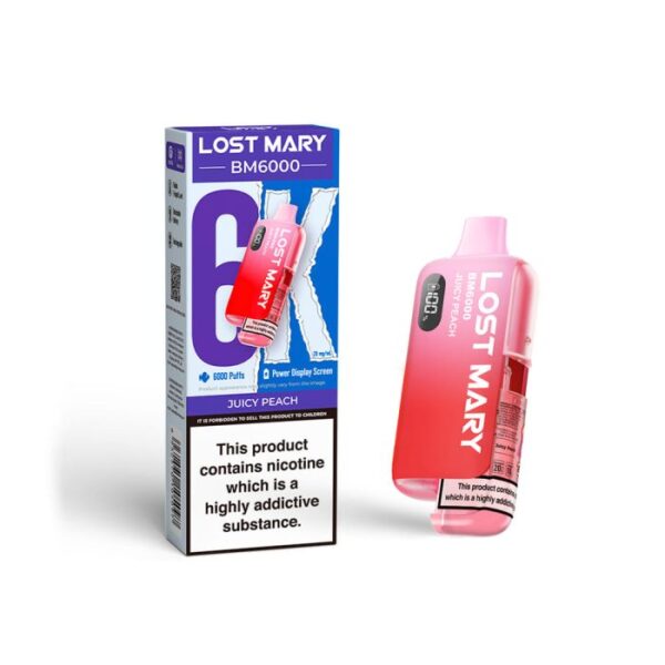 Lost Mary BM6000 – Juicy Peach (Einweg-Pod-Set) 20MG EINWEG-VAPE-BARS - XMANIA Deutschland